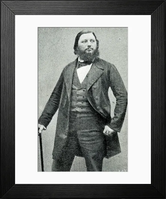 Framed Print : Gustave Courbet, French artist Framed Print : Gustave Courbet, French artist