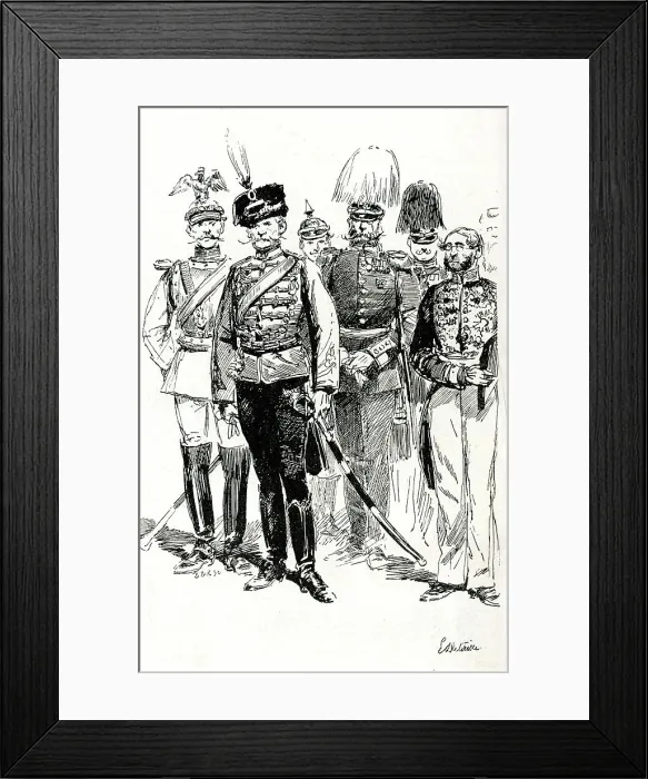 Framed Print : Delegation of foreign officers Framed Print : Delegation of foreign officers