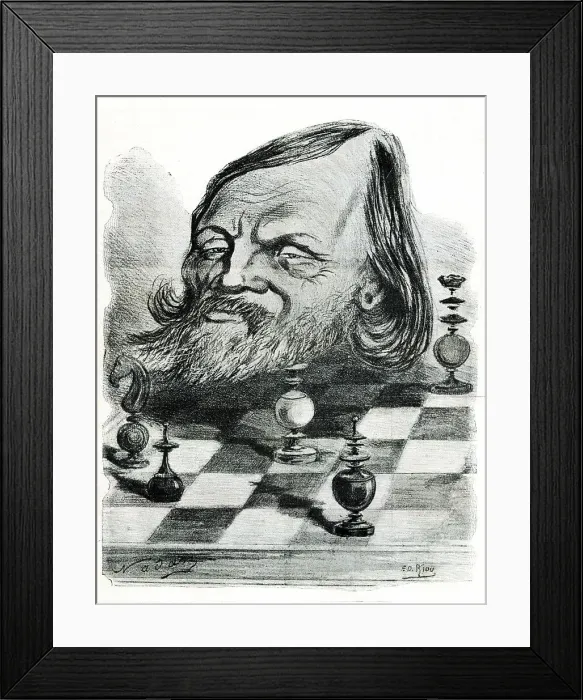 Framed Print : Caricature of Joseph Mery, French writer Framed Print : Caricature of Joseph Mery, French writer