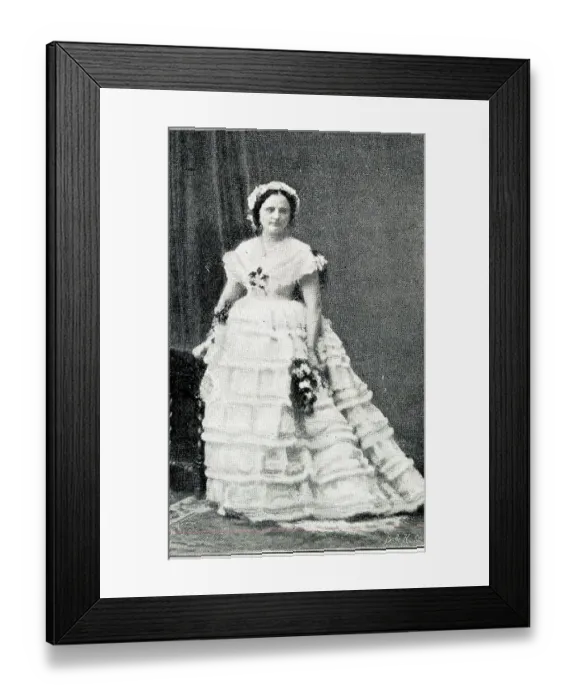 Framed Print : Hortense Schneider, French soprano, in evening dress Framed Print : Hortense Schneider, French soprano, in evening dress