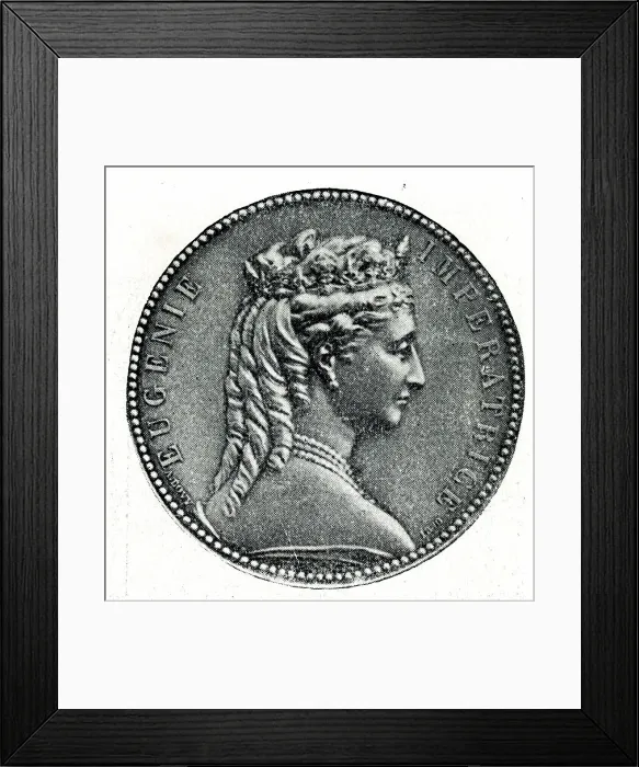 Framed Print : Silver medal, Empress Eugenie's visit to Egypt Framed Print : Silver medal, Empress Eugenie's visit to Egypt