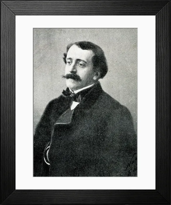 Framed Print : Paul Bins, Count of Saint-Victor, French author and critic Framed Print : Paul Bins, Count of Saint-Victor, French author and critic
