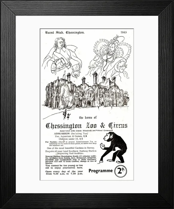 Framed Print : Programme cover, Chessington Zoo & Circus Framed Print : Programme cover, Chessington Zoo & Circus