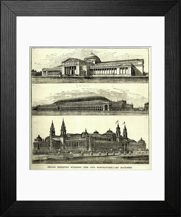 Framed Print : Chicago Exhibition Buildings Framed Print : Chicago Exhibition Buildings