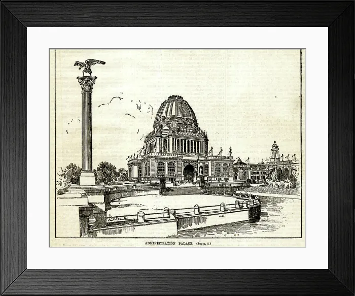 Framed Print : Chicago Exhibition, Administration Palace Framed Print : Chicago Exhibition, Administration Palace
