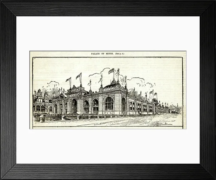 Framed Print : Chicago Exhibition, Palace of Mines Framed Print : Chicago Exhibition, Palace of Mines