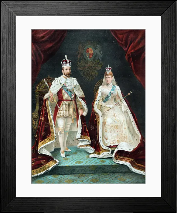Framed Print : Coronation of King George V and Queen Mary Framed Print : Coronation of King George V and Queen Mary