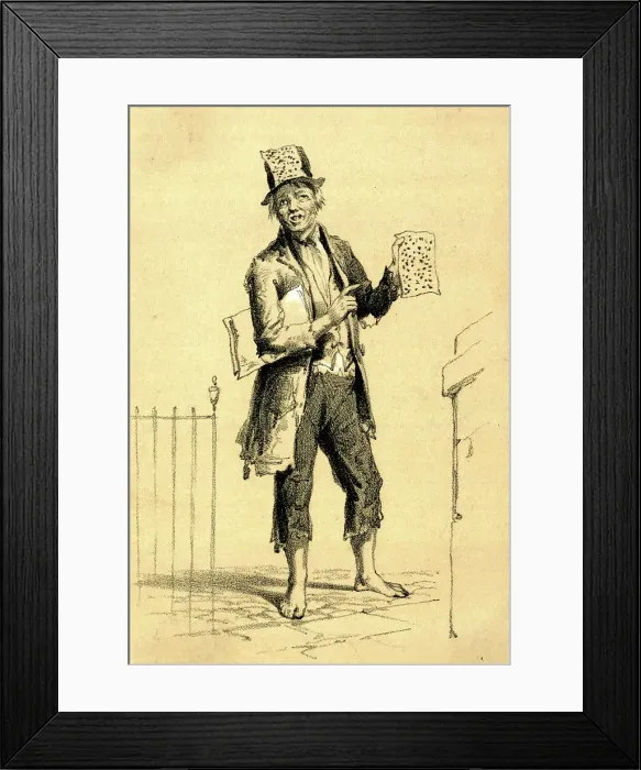 Framed Print : Cries of London, fly paper seller Framed Print : Cries of London, fly paper seller