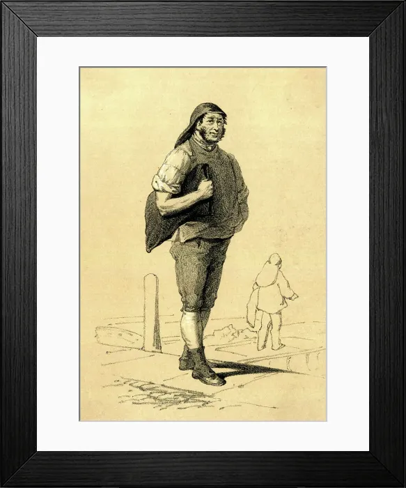 Framed Print : Cries of London, coal heaver Framed Print : Cries of London, coal heaver