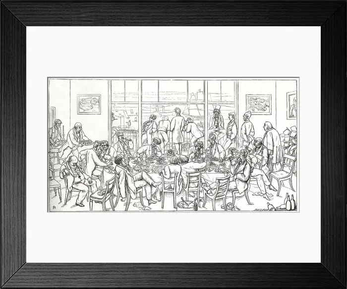Framed Print : Dinner at Trafalgar Tavern, Greenwich, SE London Framed Print : Dinner at Trafalgar Tavern, Greenwich, SE London