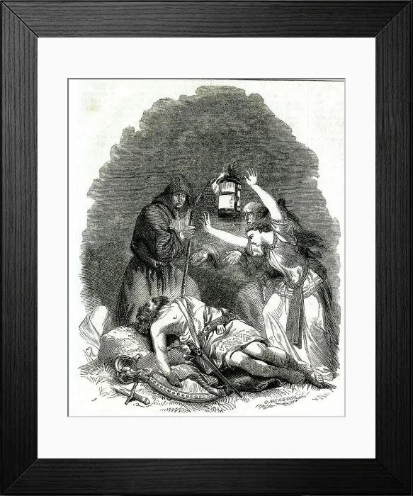 Framed Print : Edith and the monks searching for body of King Harold Framed Print : Edith and the monks searching for body of King Harold