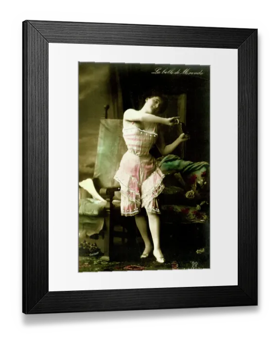 Framed Print : French glamour postcard - La Belle de Miranda