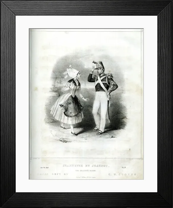 Framed Print : Music cover, Jeannette et Jeannot, The Soldier's Return Framed Print : Music cover, Jeannette et Jeannot, The Soldier's Return