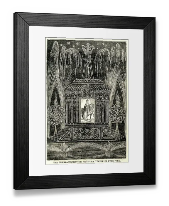Framed Print : Grand Firework Temple in Hyde Park, London Framed Print : Grand Firework Temple in Hyde Park, London