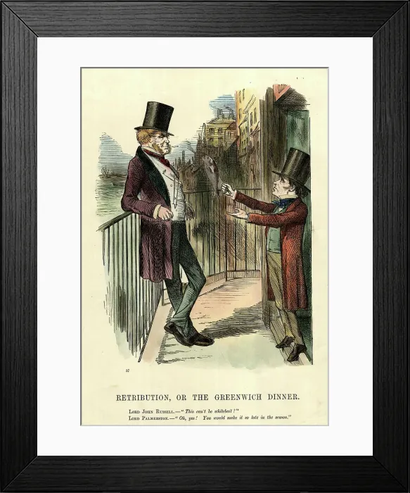 Framed Print : Cartoon, Retribution, or the Greenwich Dinner