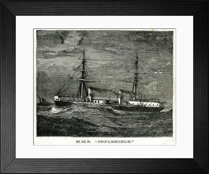 Framed Print : HMS Inflexible at sea Framed Print : HMS Inflexible at sea