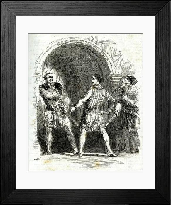 Framed Print : Henry I of England demanding the keys of the Treasury Framed Print : Henry I of England demanding the keys of the Treasury