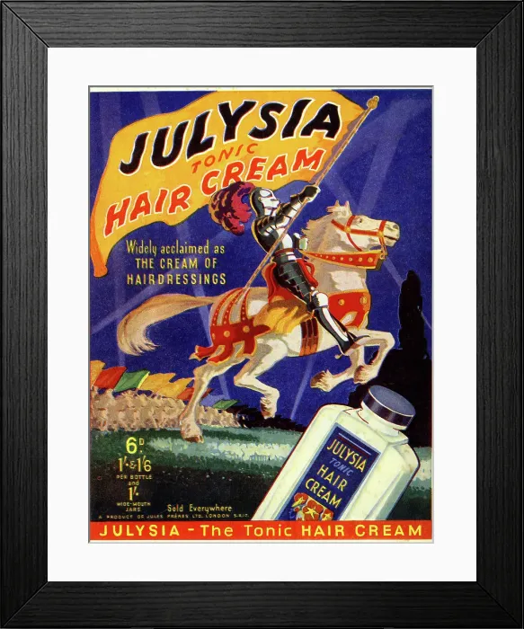 Framed Print : Advert, Julysia Tonic hair cream Framed Print : Advert, Julysia Tonic hair cream