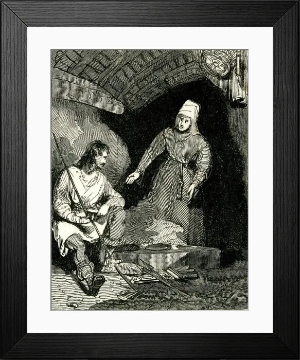 Framed Print : King Alfred burns the cakes Framed Print : King Alfred burns the cakes