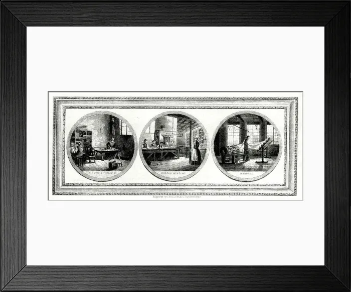 Framed Print : Lace Making - first three processes Framed Print : Lace Making - first three processes
