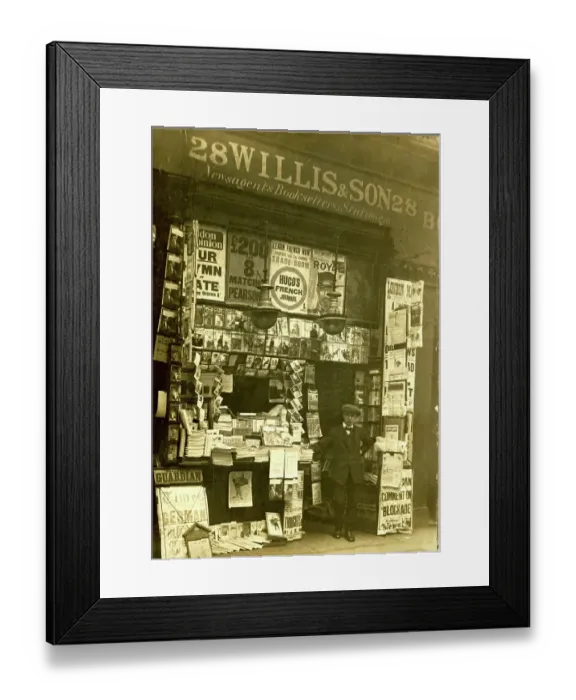 Framed Print : Willis & Son newsagents, Lime Street, East London Framed Print : Willis & Son newsagents, Lime Street, East London