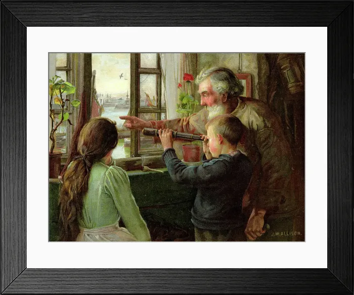 Framed Print : The King's Navy, by John William Allison Framed Print : The King's Navy, by John William Allison
