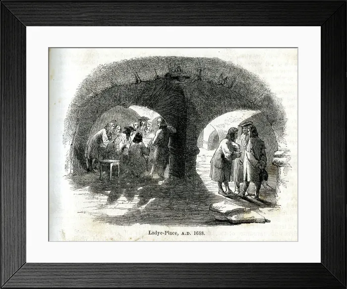 Framed Print : Orange Party meeting in vaults, Ladye Place, Berkshire Framed Print : Orange Party meeting in vaults, Ladye Place, Berkshire