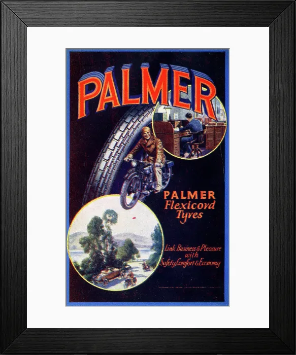 Framed Print : Advert, Palmer Flexicord Tyres Framed Print : Advert, Palmer Flexicord Tyres