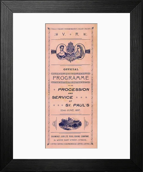 Framed Print : Queen Victoria, Diamond Jubilee programme Framed Print : Queen Victoria, Diamond Jubilee programme