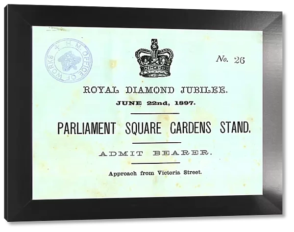 Queen Victoria, Diamond Jubilee admission ticket