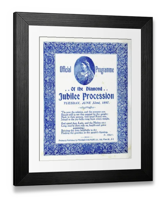Framed Print : Queen Victoria, Diamond Jubilee programme Framed Print : Queen Victoria, Diamond Jubilee programme