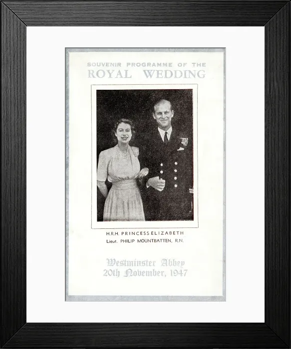Framed Print : Princess Elizabeth and Philip Mountbatten, royal wedding Framed Print : Princess Elizabeth and Philip Mountbatten, royal wedding