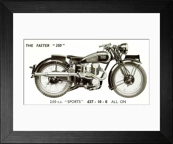 Framed Print : Advert, Rudge-Whitworth 250 cc Sports Motor Cycle Framed Print : Advert, Rudge-Whitworth 250 cc Sports Motor Cycle