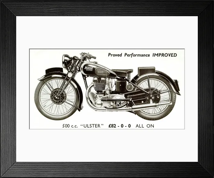 Framed Print : Advert, Rudge-Whitworth 500 cc Ulster Motor Cycle Framed Print : Advert, Rudge-Whitworth 500 cc Ulster Motor Cycle