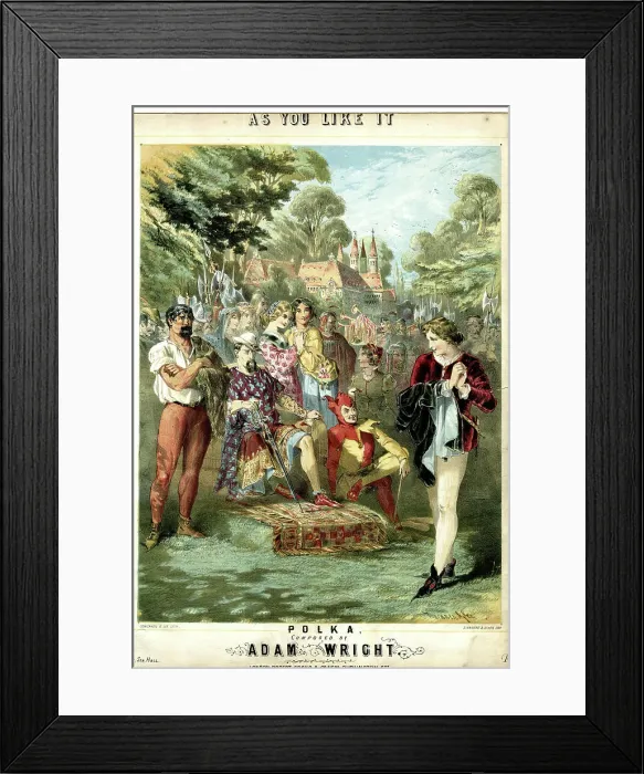 Framed Print : Music cover, As You Like It Polka, by Adam Wright Framed Print : Music cover, As You Like It Polka, by Adam Wright