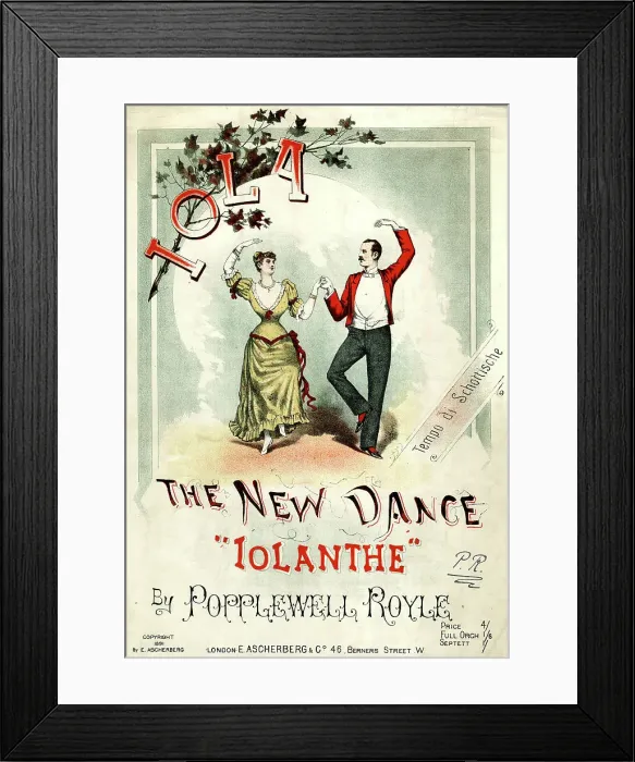 Framed Print : Music cover, Iola, The New Dance, Iolanthe Framed Print : Music cover, Iola, The New Dance, Iolanthe