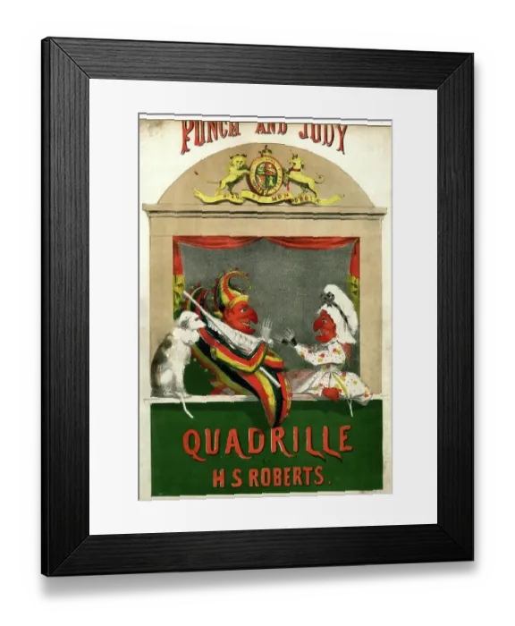 Framed Print : Music cover, Punch and Judy Quadrille Framed Print : Music cover, Punch and Judy Quadrille