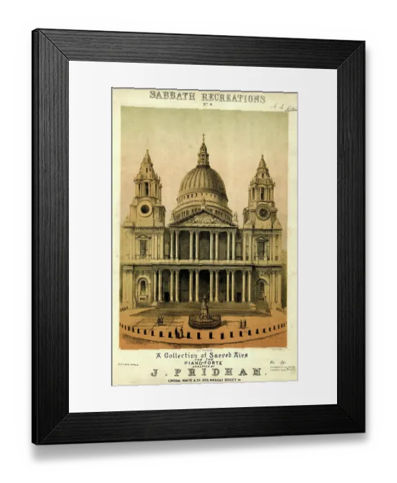 Framed Print : Music cover, Sabbath Recreations No. 4 Framed Print : Music cover, Sabbath Recreations No. 4