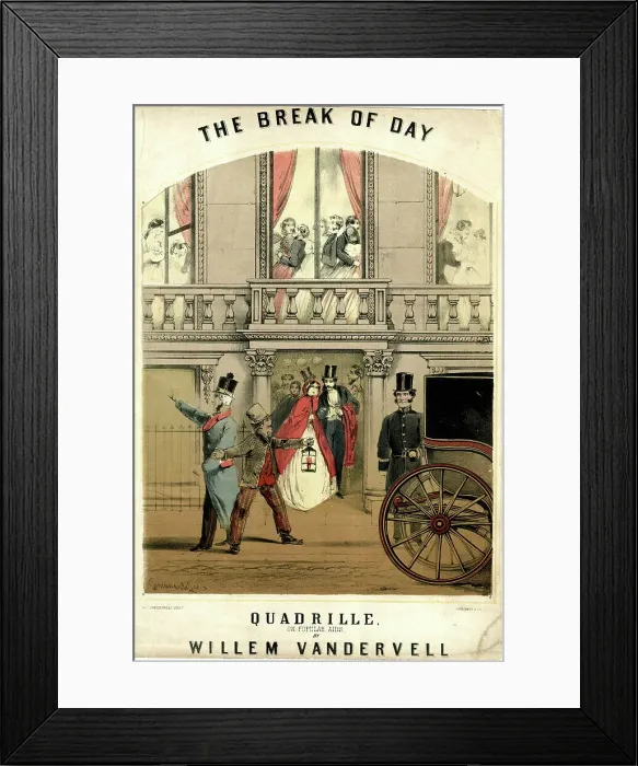 Framed Print : Music cover, The Break of Day Quadrille Framed Print : Music cover, The Break of Day Quadrille