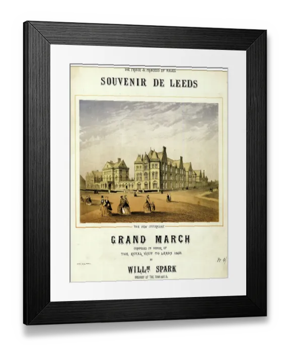Framed Print : Music cover, Souvenir de Leeds, Grand March Framed Print : Music cover, Souvenir de Leeds, Grand March