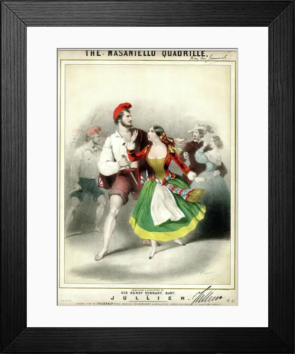 Framed Print : Music cover, The Masaniello Quadrille Framed Print : Music cover, The Masaniello Quadrille