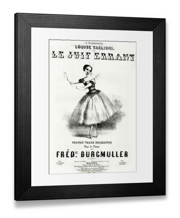Framed Print : Music cover, Le Juif Errant (The Wandering Jew) Framed Print : Music cover, Le Juif Errant (The Wandering Jew)
