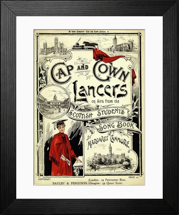 Framed Print : Music cover, Cap and Gown Lancers Framed Print : Music cover, Cap and Gown Lancers