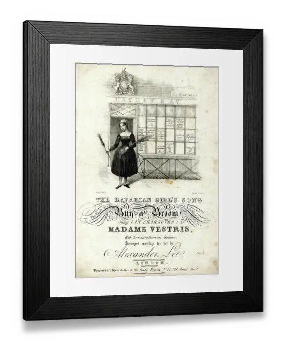 Framed Print : Music cover, The Bavarian Girl's Song, Buy a Broom Framed Print : Music cover, The Bavarian Girl's Song, Buy a Broom