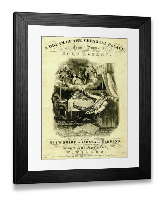 Framed Print : Music cover, A Dream of the Chrystal Palace Framed Print : Music cover, A Dream of the Chrystal Palace