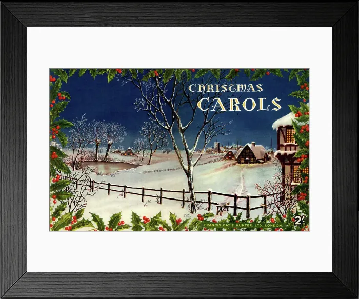 Framed Print : Music cover, Christmas Carols Framed Print : Music cover, Christmas Carols