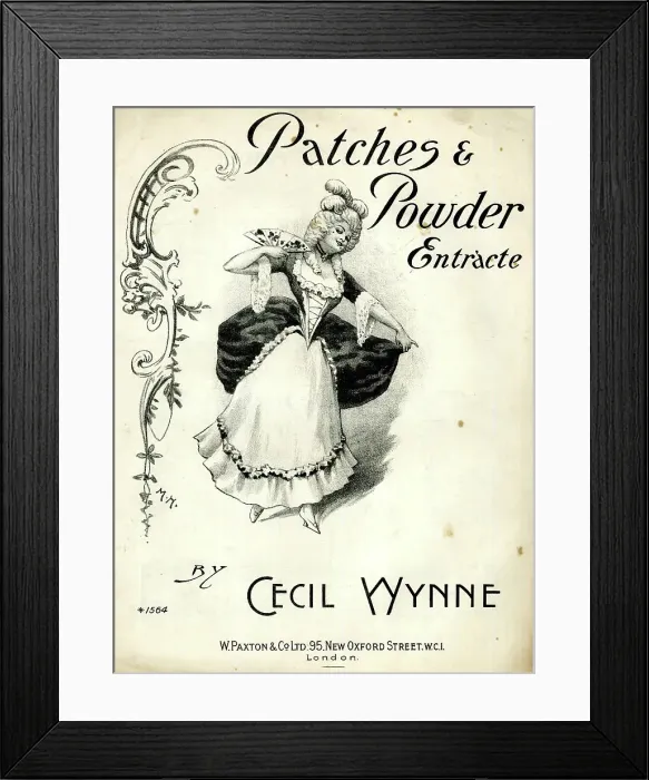 Framed Print : Music cover, Patches & Powder Entracte Framed Print : Music cover, Patches & Powder Entracte