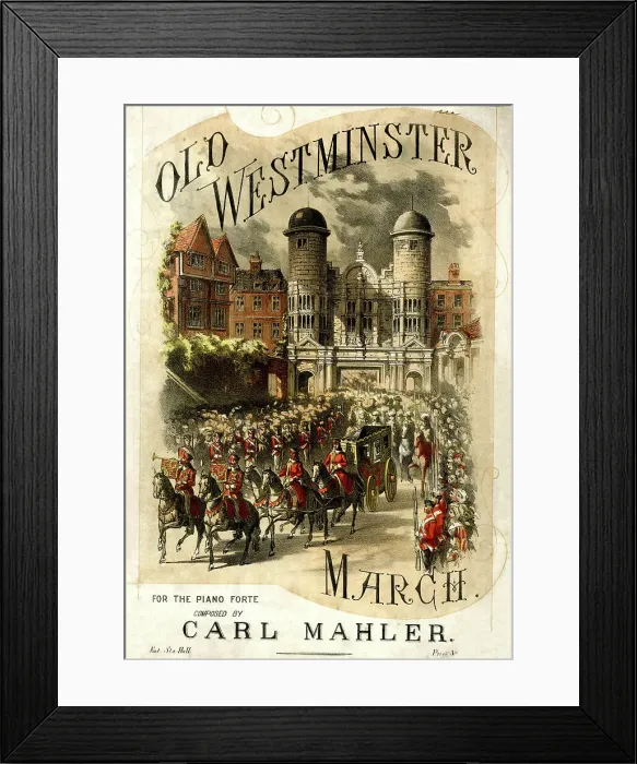 Framed Print : Music cover, Old Westminster March, by Carl Mahler Framed Print : Music cover, Old Westminster March, by Carl Mahler