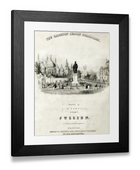 Framed Print : Music cover, The Brighton Season Quadrilles Framed Print : Music cover, The Brighton Season Quadrilles