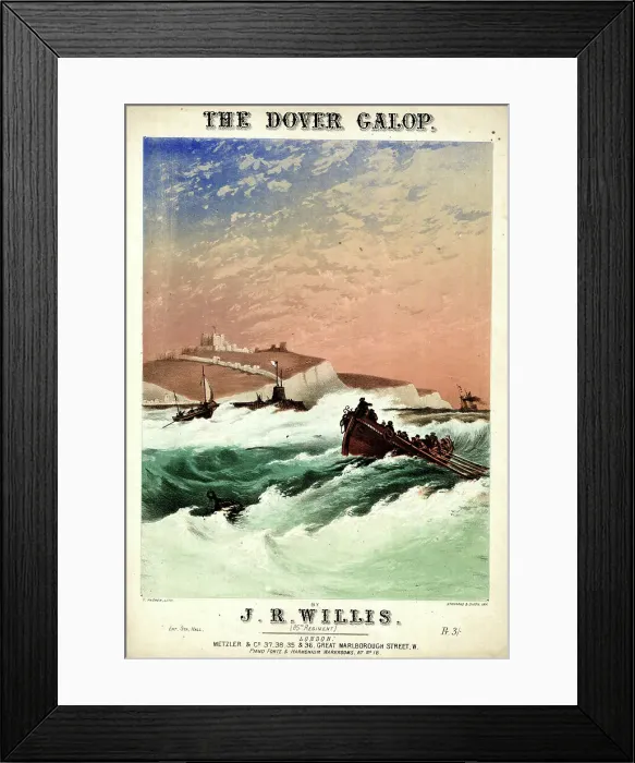 Framed Print : Music cover, The Dover Galop, by J R Willis Framed Print : Music cover, The Dover Galop, by J R Willis